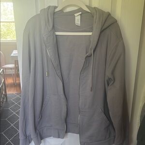 H&M Charcoal Zip-Up Hoodie